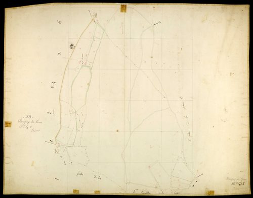 Parigny-Les Vaux, cadastre ancien : plan parcellaire de la section Q, feuille 1