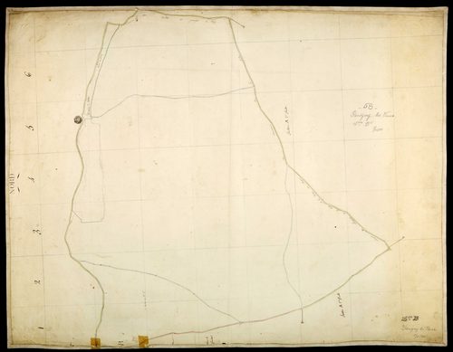 Parigny-les-Vaux, cadastre ancien : plan parcellaire de la section B