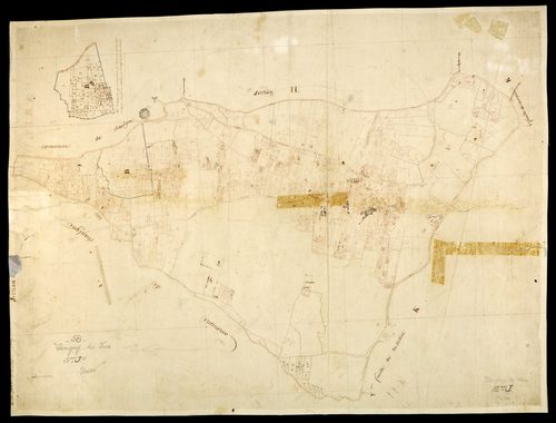 Parigny-les-Vaux, cadastre ancien : plan parcellaire de la section J