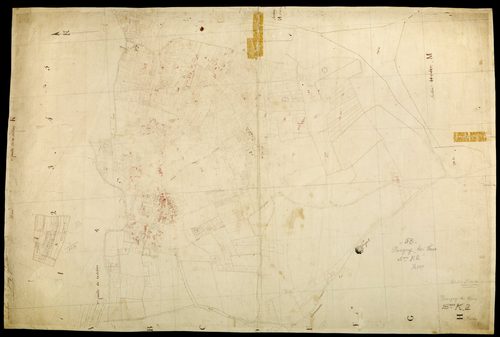 Parigny-les-Vaux, cadastre ancien : plan parcellaire de la section K, feuille 2