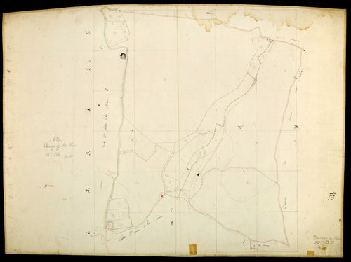 Parigny-les-Vaux, cadastre ancien : plan parcellaire de la section O, feuille 2