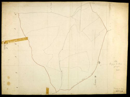 Parigny-les-Vaux, cadastre ancien : plan parcellaire de la section C, feuille 1