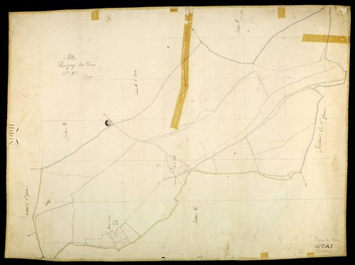 Parigny-les-Vaux, cadastre ancien : plan parcellaire de la section A, feuille 1