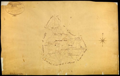 Pazy, cadastre ancien : tableau d'assemblage