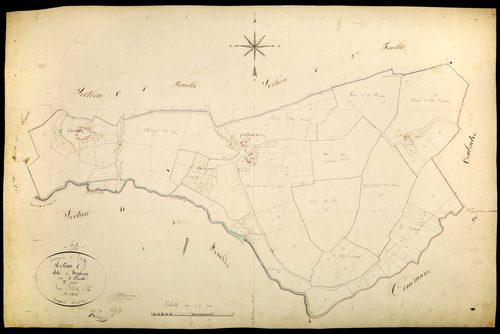 Perroy, cadastre ancien : plan parcellaire de la section C dite du Boulay, feuille 3