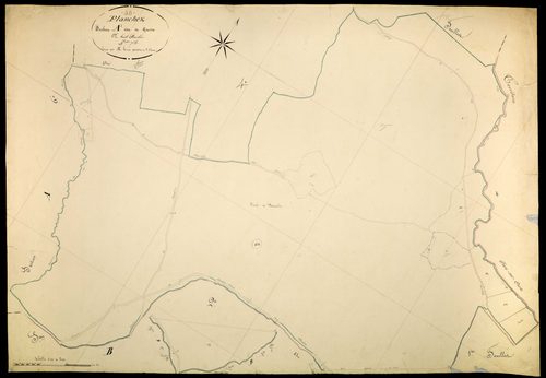 Planchez, cadastre ancien : plan parcellaire de la section A dite de Grosse, feuille 5