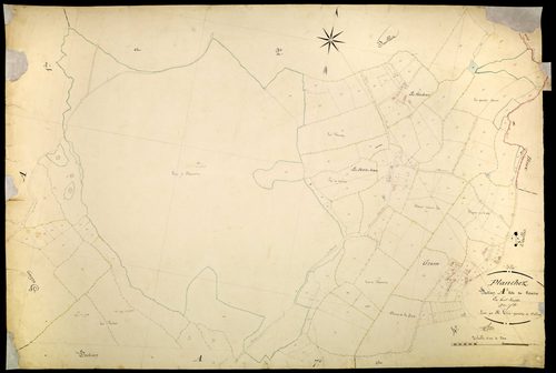 Planchez, cadastre ancien : plan parcellaire de la section A dite de Grosse, feuille 3