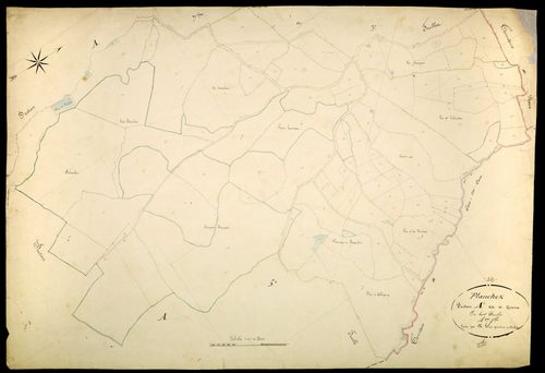 Planchez, cadastre ancien : plan parcellaire de la section A dite de Grosse, feuille 4