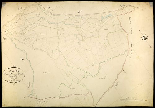 Planchez, cadastre ancien : plan parcellaire de la section D dite de Planchot, feuille 4