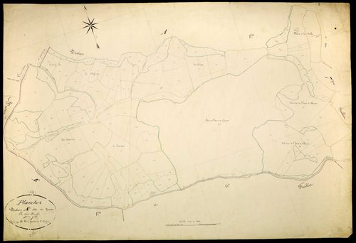Planchez, cadastre ancien : plan parcellaire de la section A dite de Grosse, feuille 8