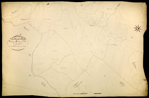 Poil, cadastre ancien : plan parcellaire de la section D dite de Poil, feuille 7