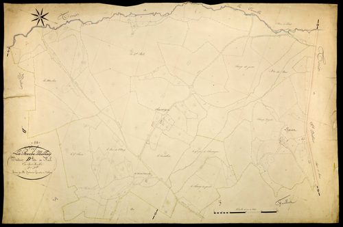 Poil, cadastre ancien : plan parcellaire de la section D dite de Poil, feuille 2
