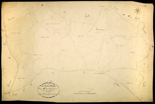 Poil, cadastre ancien : plan parcellaire de la section B dite de Montantaume, feuille 3