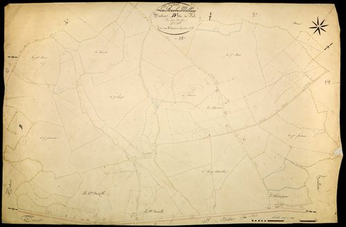 Poil, cadastre ancien : plan parcellaire de la section D dite de Poil, feuille 5
