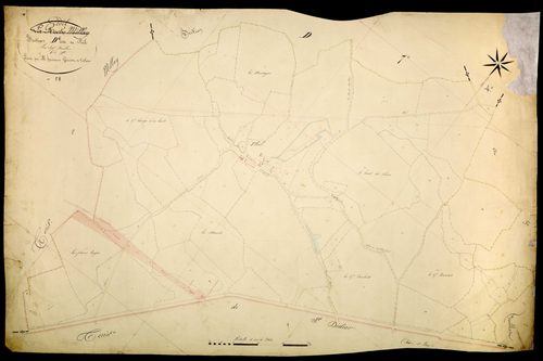 Poil, cadastre ancien : plan parcellaire de la section D dite de Poil, feuille 6