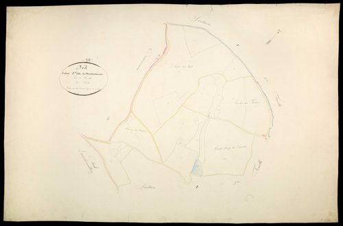 Poil, cadastre ancien : plan parcellaire de la section B dite de Montantaume, feuille 4