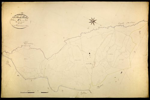 Poil, cadastre ancien : plan parcellaire de la section D dite de Poil, feuille 1