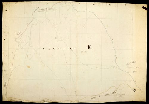 Poiseux, cadastre ancien : plan parcellaire de la section K, feuille 3