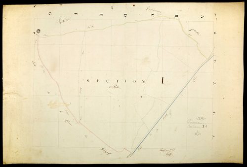 Poiseux, cadastre ancien : plan parcellaire de la section I, feuille 1