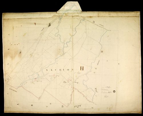 Poiseux, cadastre ancien : plan parcellaire de la section H, feuille 2