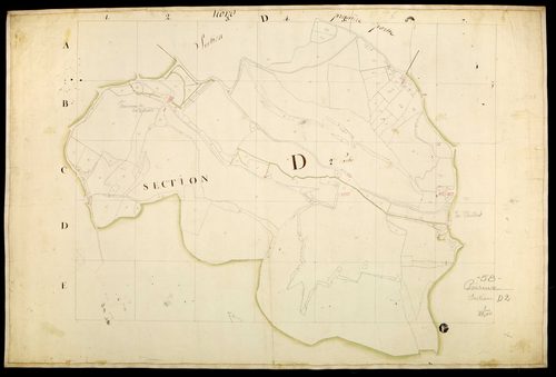 Poiseux, cadastre ancien : plan parcellaire de la section D, feuille 2