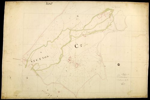 Poiseux, cadastre ancien : plan parcellaire de la section C, feuille 2