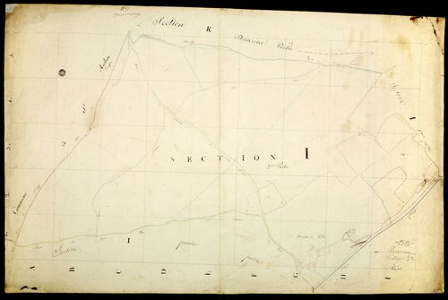 Poiseux, cadastre ancien : plan parcellaire de la section I, feuille 2