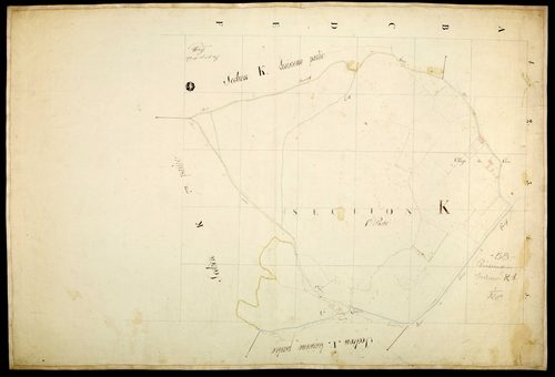 Poiseux, cadastre ancien : plan parcellaire de la section K, feuille 1