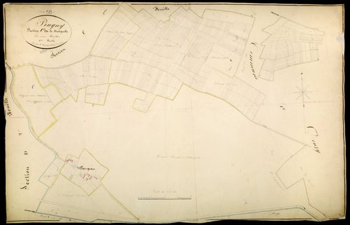Pougny, cadastre ancien : plan parcellaire de la section C dite de Brétignelles, feuille 2