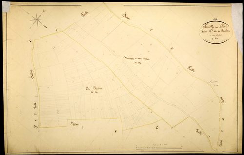 Pouilly-sur-Loire, cadastre ancien : plan parcellaire de la section C dite du Bouchot, feuille 7