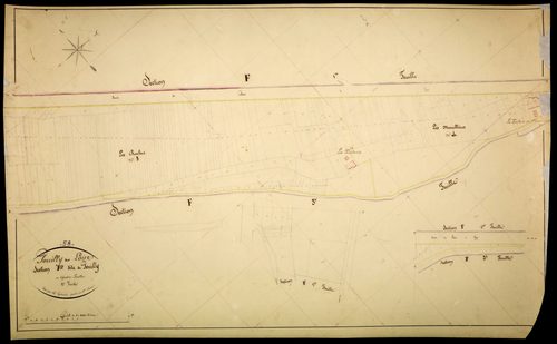 Pouilly-sur-Loire, cadastre ancien : plan parcellaire de la section F dite de Pouilly, feuille 2