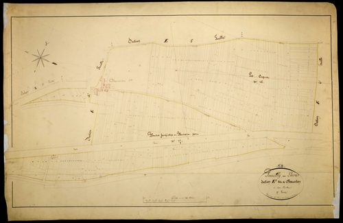 Pouilly-sur-Loire, cadastre ancien : plan parcellaire de la section E dite de Charenton, feuille 7
