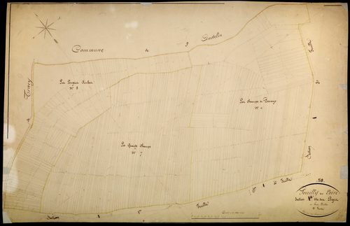 Pouilly-sur-Loire, cadastre ancien : plan parcellaire de la section A dite des Loges, feuille 2