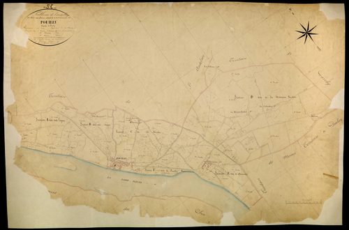 Pouilly-sur-Loire, cadastre ancien : tableau d'assemblage