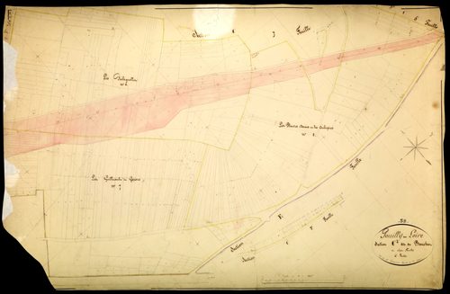 Pouilly-sur-Loire, cadastre ancien : plan parcellaire de la section C dite du Bouchot, feuille 4