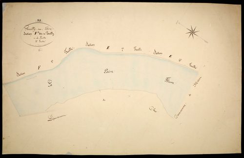 Pouilly-sur-Loire, cadastre ancien : plan parcellaire de la section F dite de Pouilly, feuille 3