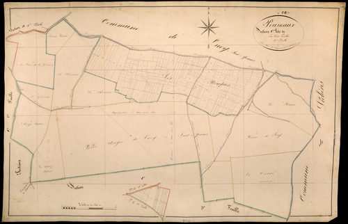 Pousseaux, cadastre ancien : plan parcellaire de la section C, feuille 2
