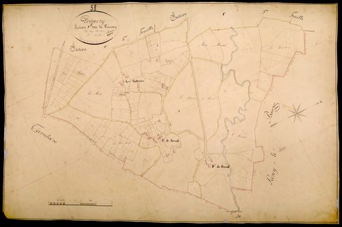 Prémery, cadastre ancien : plan parcellaire de la section C dite de Prémery, feuille 5