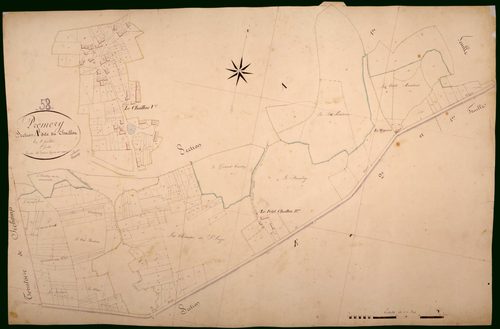 Prémery, cadastre ancien : plan parcellaire de la section A dite du Chaillou, feuille 2