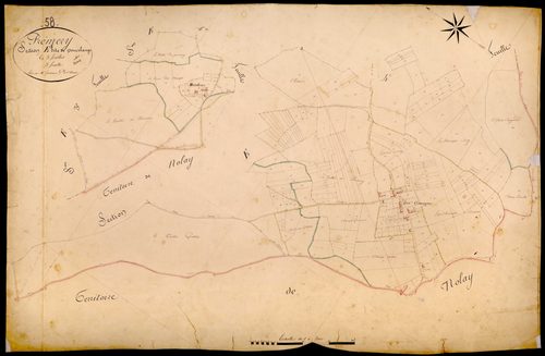 Prémery, cadastre ancien : plan parcellaire de la section E dite de Poucelange, feuille 5