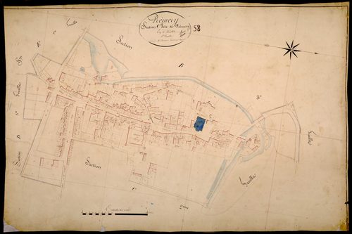 Prémery, cadastre ancien : plan parcellaire de la section C dite de Prémery, feuille 1