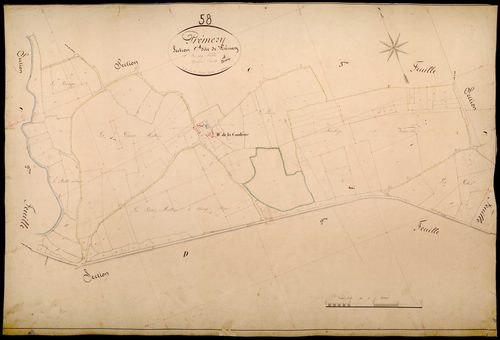 Prémery, cadastre ancien : plan parcellaire de la section C dite de Prémery, feuille 4