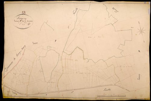 Prémery, cadastre ancien : plan parcellaire de la section D dite de Cervenon, feuille 2