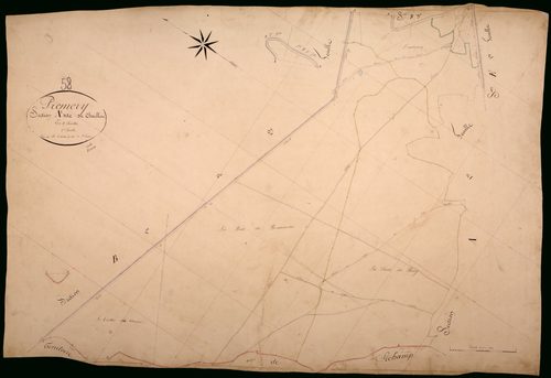 Prémery, cadastre ancien : plan parcellaire de la section A dite du Chaillou, feuille 1