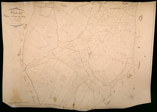 Préporché, cadastre ancien : plan parcellaire de la section C dite du Bourg, feuille 4