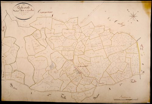 Préporché, cadastre ancien : plan parcellaire de la section A dite de Corcelles, feuille 2
