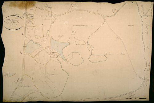 Rémilly, cadastre ancien : plan parcellaire de la section F dite du Couvent d'Apponay, feuille 4