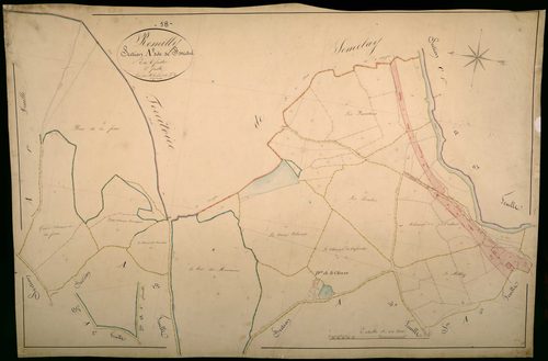 Rémilly, cadastre ancien : plan parcellaire de la section A dite de Saint-Michel, feuille 5
