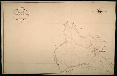 Rémilly, cadastre ancien : plan parcellaire de la section C dite du Bourg, feuille 4