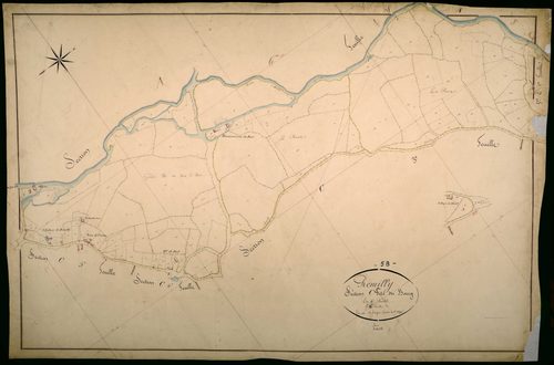 Rémilly, cadastre ancien : plan parcellaire de la section C dite du Bourg, feuille 5